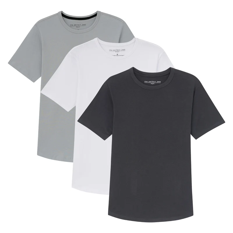 Organic Crew Neck T-Shirt 3 Pack (Slim Fit)/ Essentials