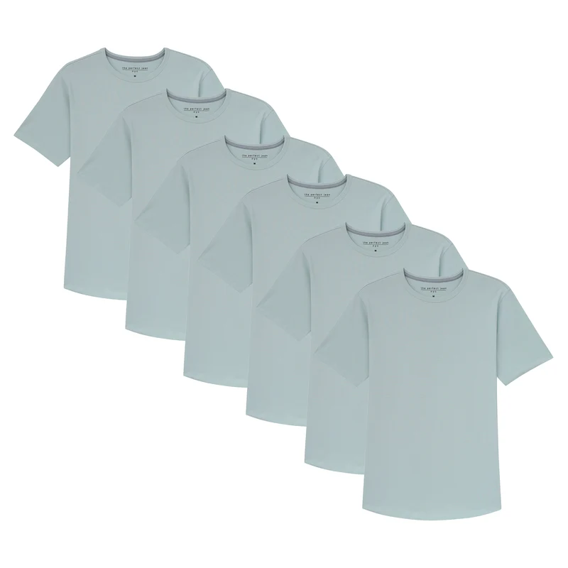 Organic Crew Neck T-Shirt 6 Pack (Slim Fit) / Mint