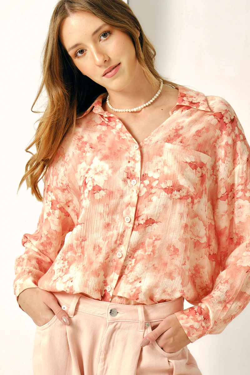 Flavia|Viscose Printed Full Sleeve Shirt