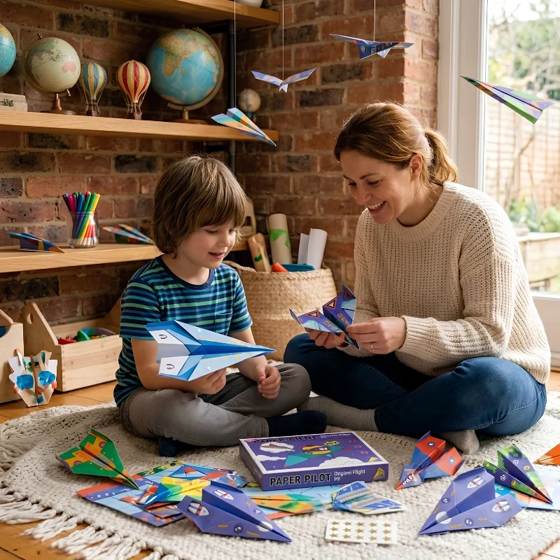 Kletshuts™ PaperPlane: DIY Kreativ Och Interaktiv Pappersflygplansleksak