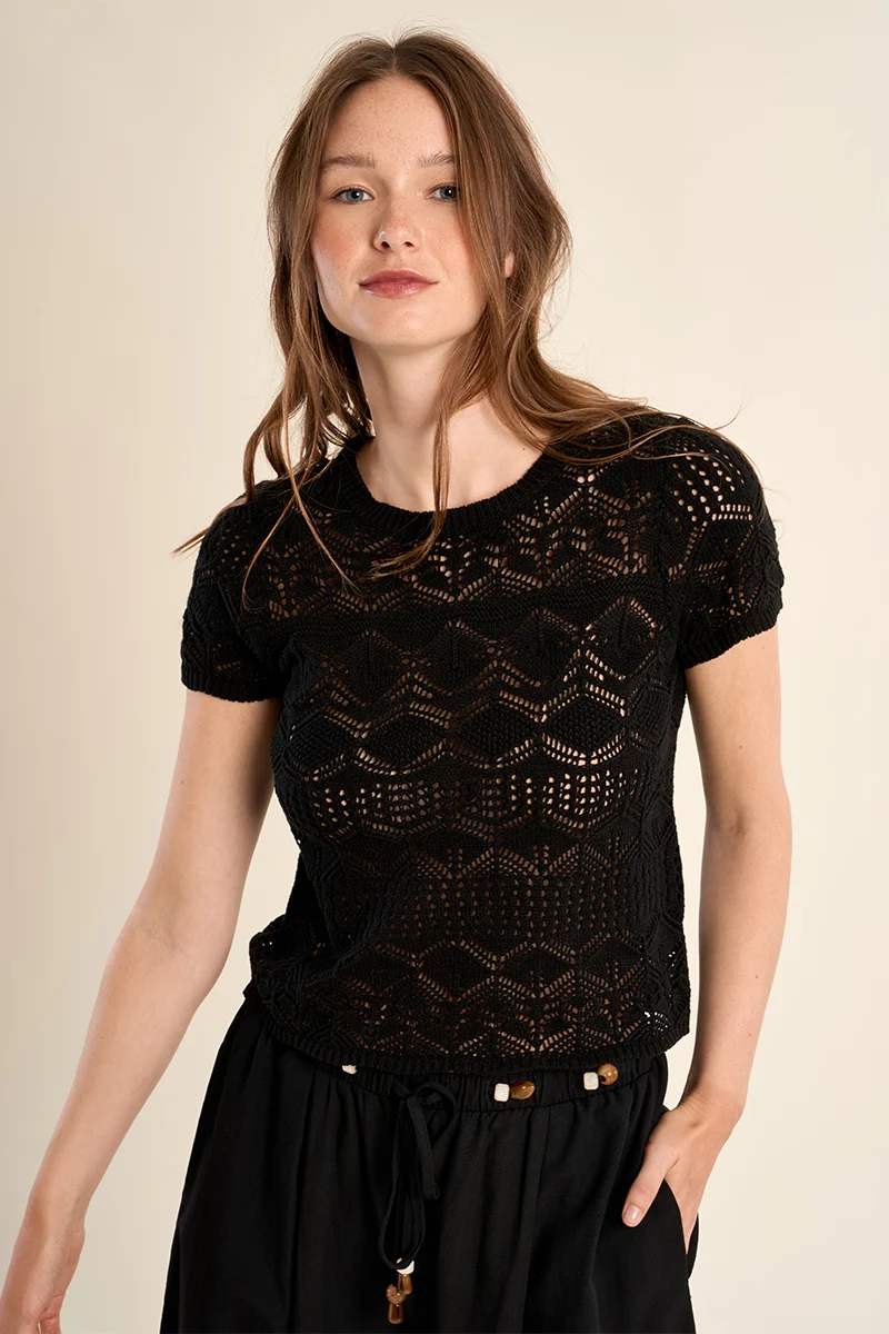 Midnight Crochet Sweater