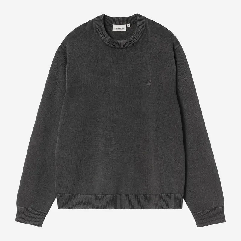 Carhartt WIP Herr Kori-tröja | Svart, garmentfärgad