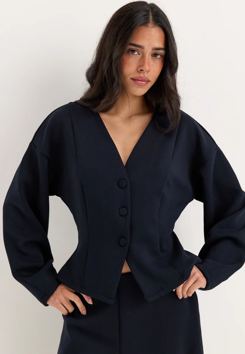 Visiffi V-neck L/S SWEAT CARDIGAN