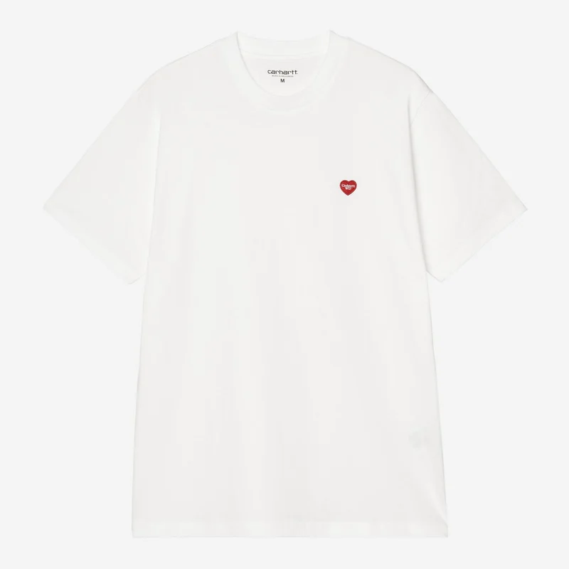 Carhartt WIP Herr Liten Hjärtformad T-shirt | Vit