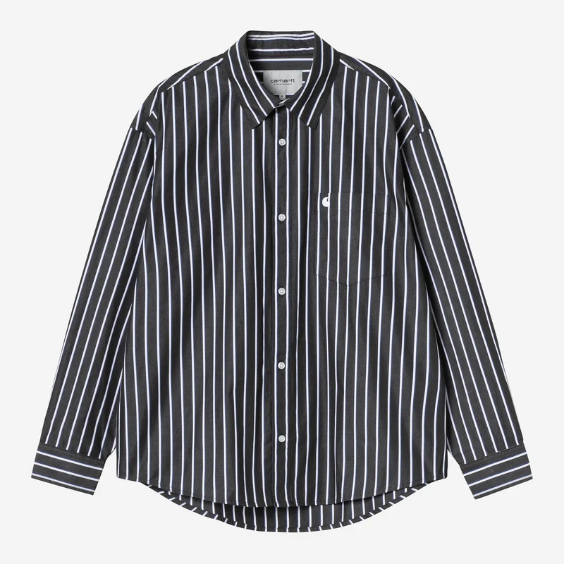 Carhartt WIP Gowan randig skjorta för män | Svart