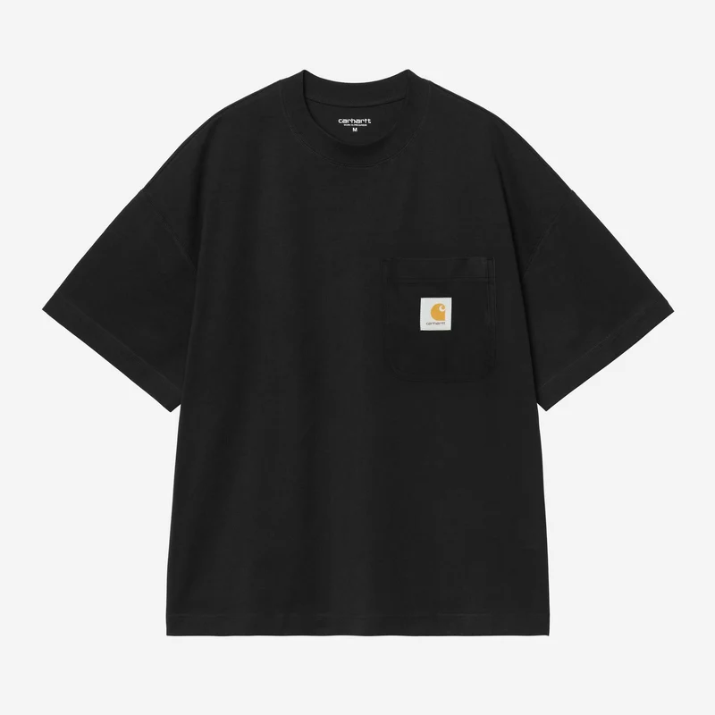 Carhartt WIP Herr T-shirt med fickor och arbetsficka | Svart