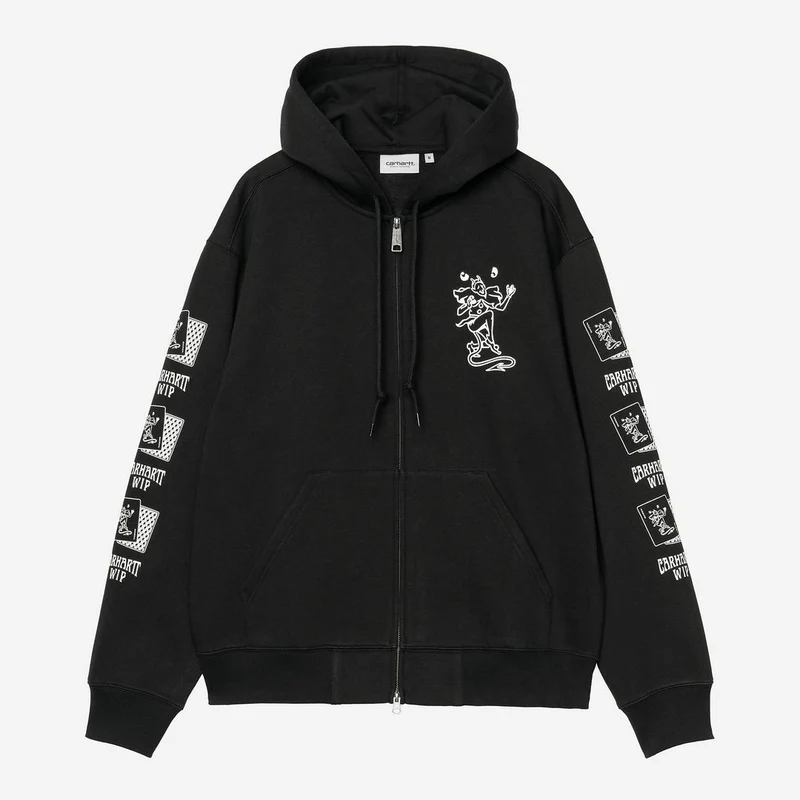 Carhartt WIP Herrkortluvtröja med luvtröja | Svart