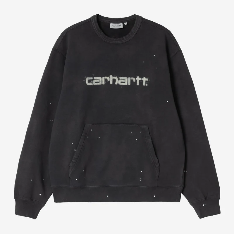 Carhartt WIP Herrtröja med målarmotiv | Svart Destroy Wash-stänk