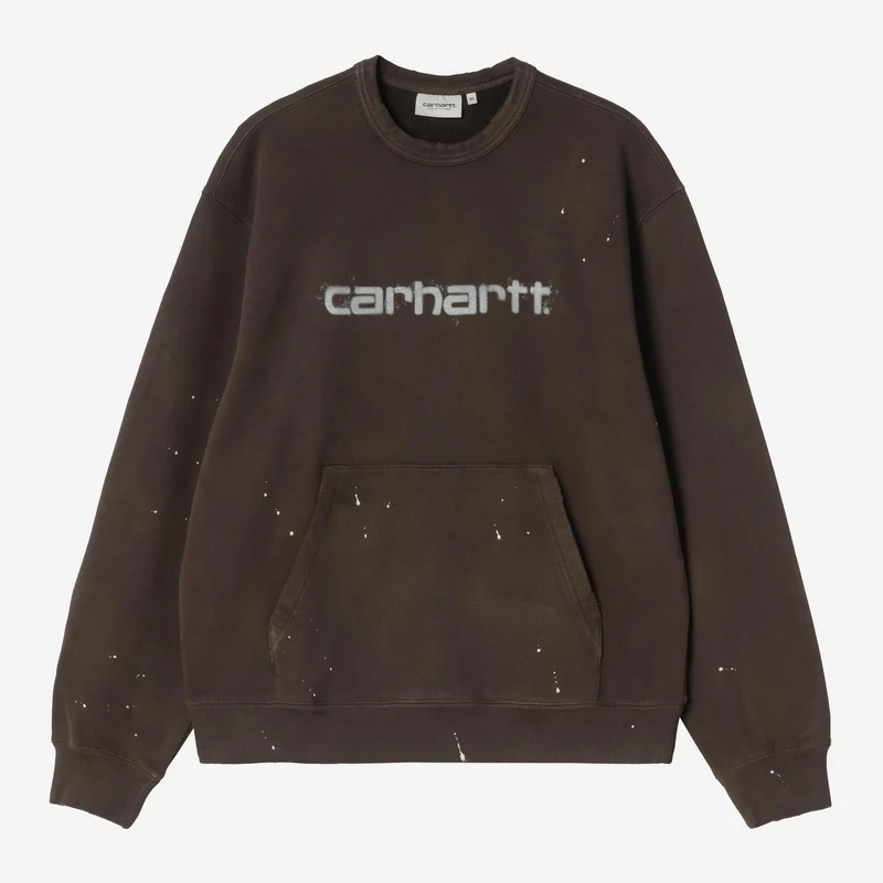 Carhartt WIP Herrtröja med målarmotiv | Tobakssprut med förstörande tvätt
