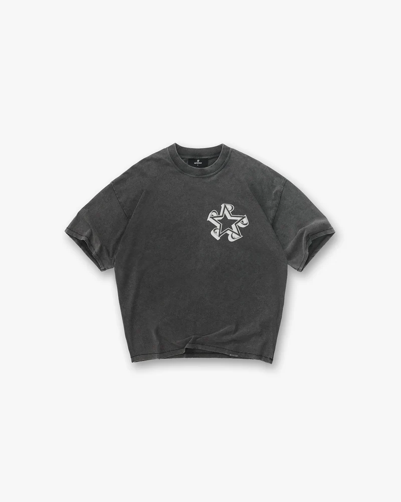 Initial Star T-Shirt - Vintage Grey