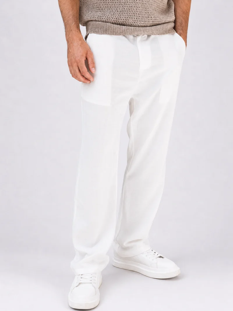 Pantalon linen white