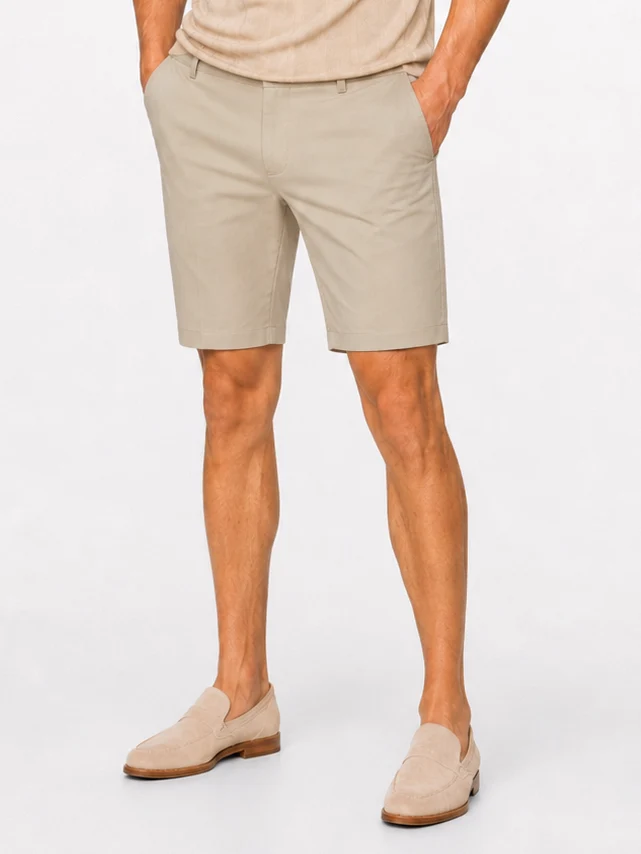 Super stretch chino short beige