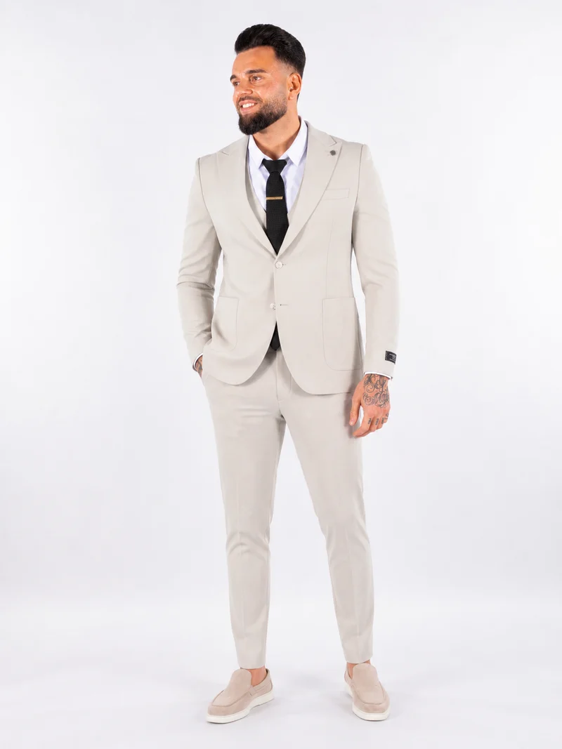 Suit two piece Ibiza beige
