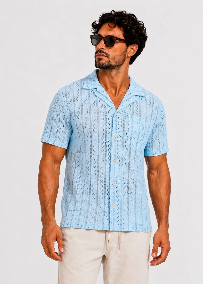 Shirt Coachella light blue