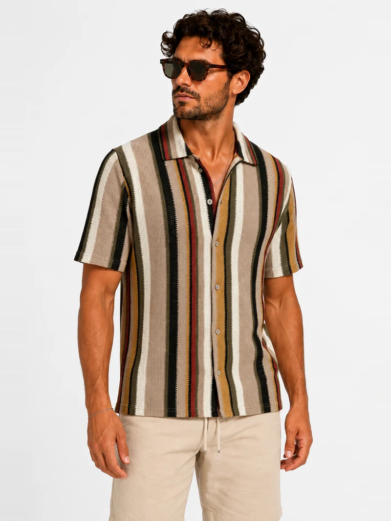 Shirt Medellin beige khaki green