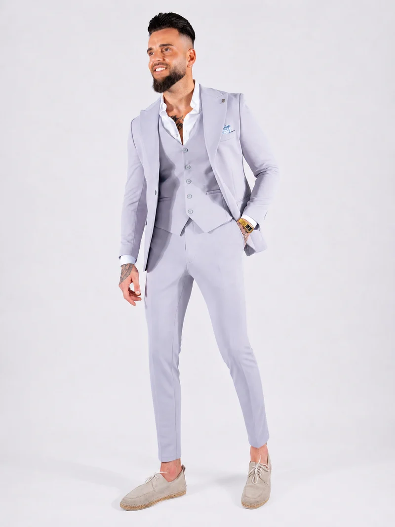 Suit Three Piece Havana Light Grey