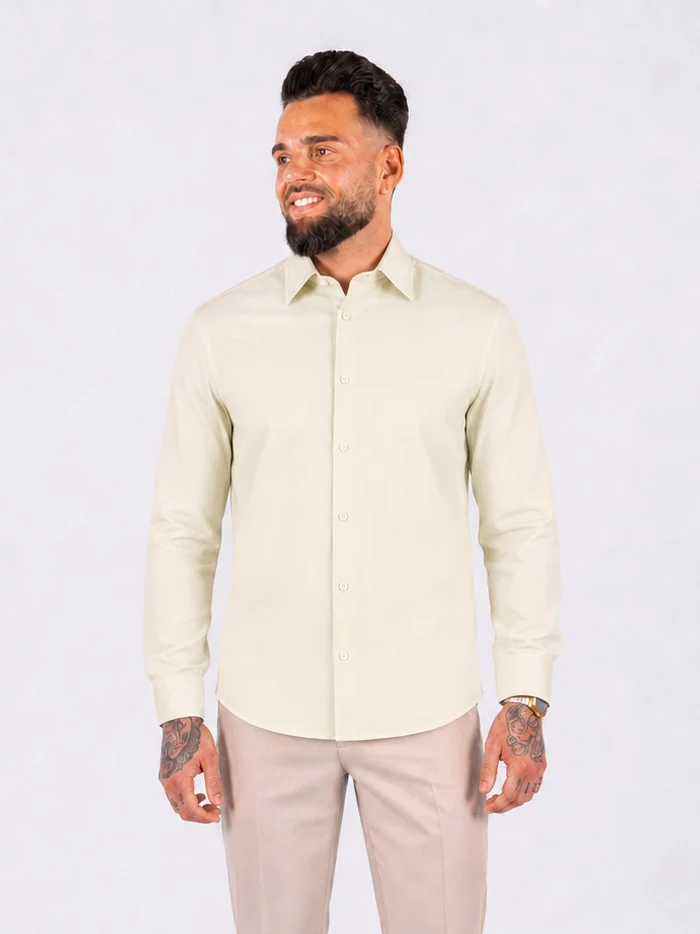 Overhemd havana stretch beige