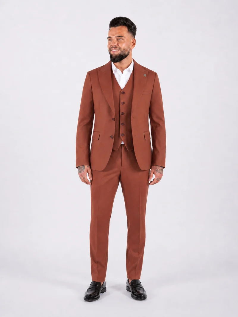 Suit Three Piece Cayenne Bronze