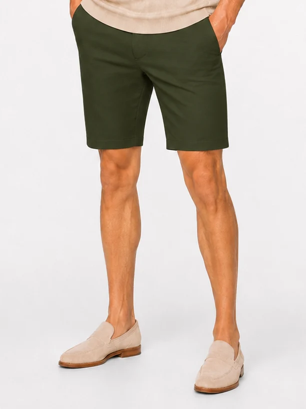 Super stretch chino short khaki