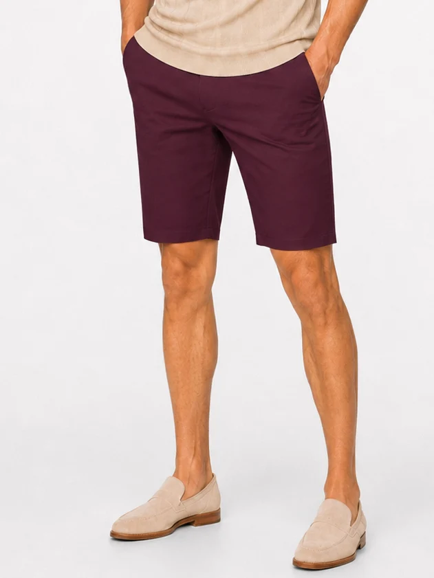 Super stretch chino short bordeaux