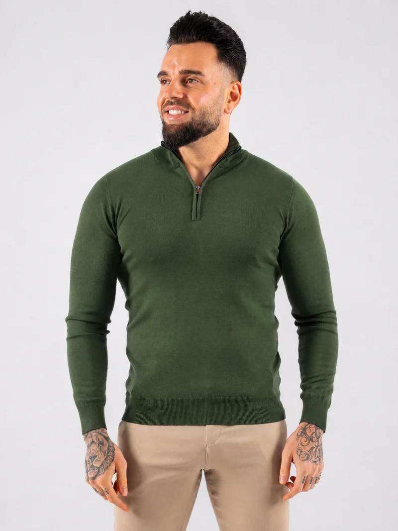 Sweater zipper green