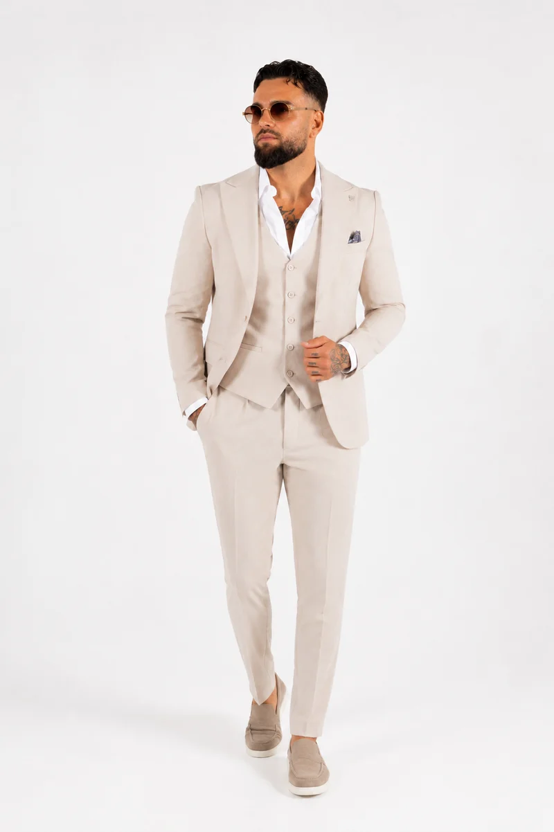 Suit Three Piece Havana Beige