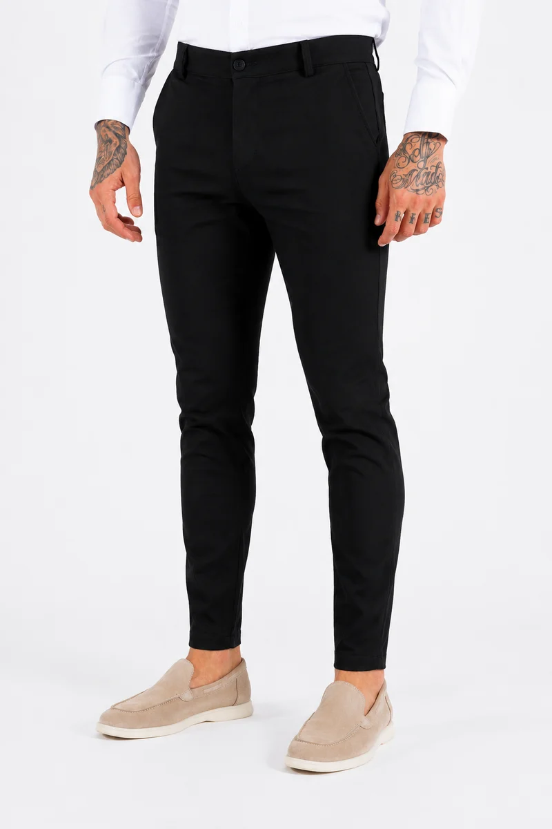 Super stretch pantalon black