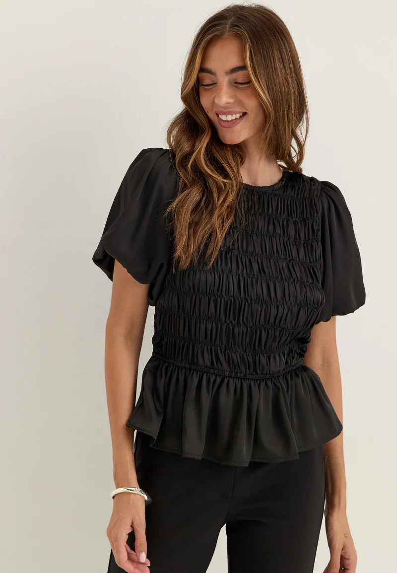 Smock Satin Blouse