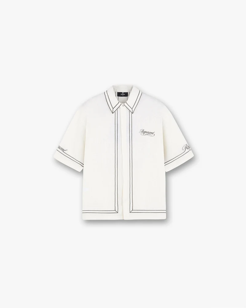 Border Shirt - Whisper White