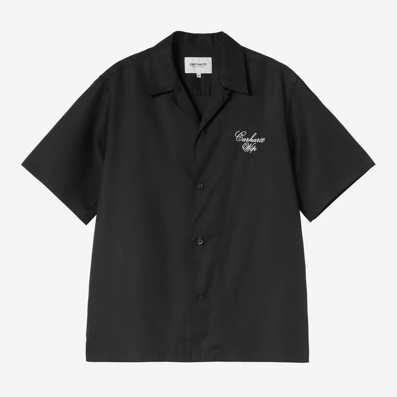 Carhartt WIP Travon-skjorta för män | Svart vaxad