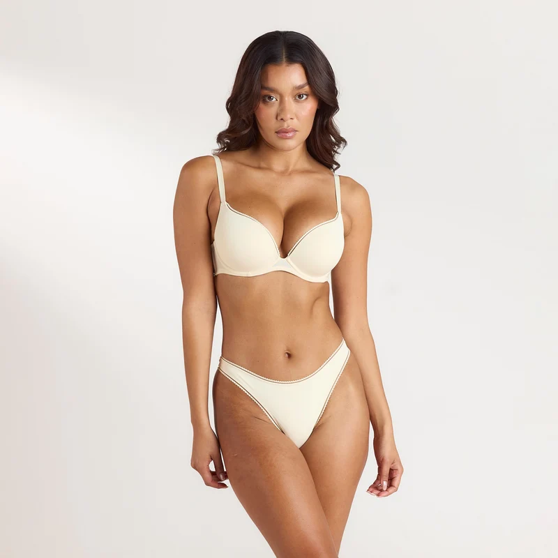 Comfort Hög Push-Up BH - Latte