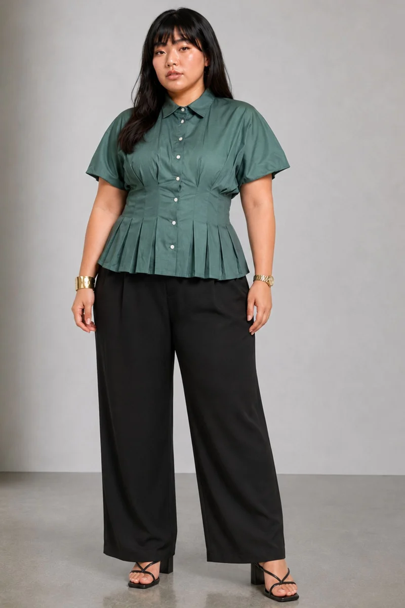 Brava|Cotton Pleated Shirt