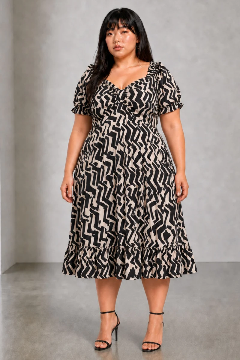 Civelle|Viscose Midi Dress