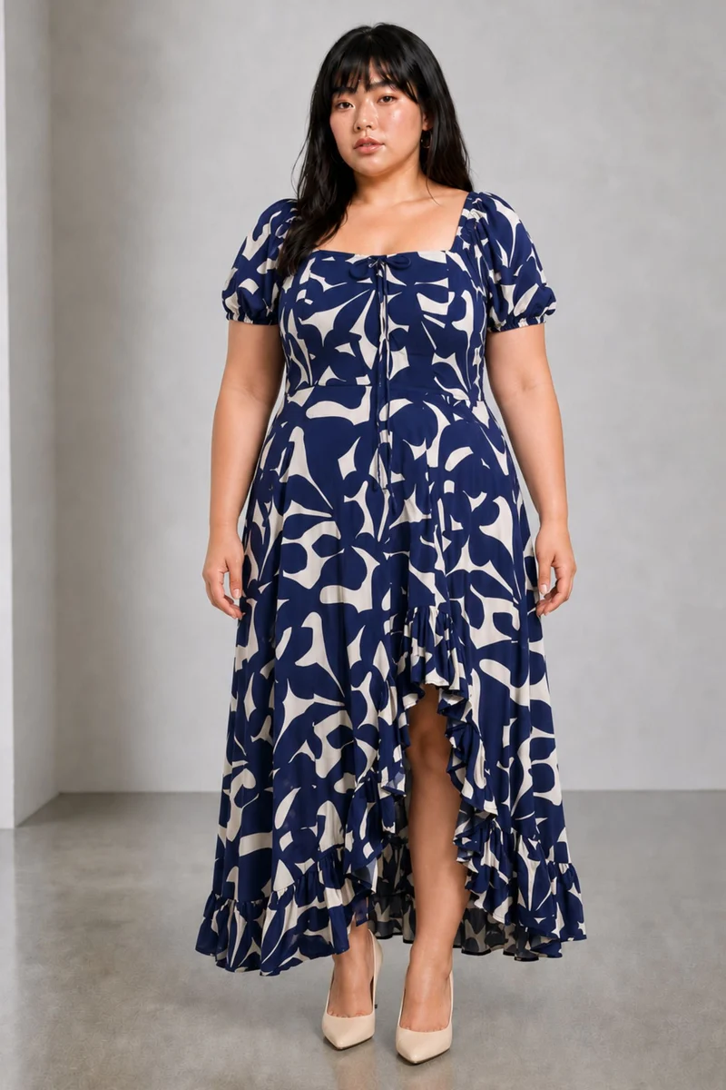 Calyx|Viscose Highlow Maxi Dress