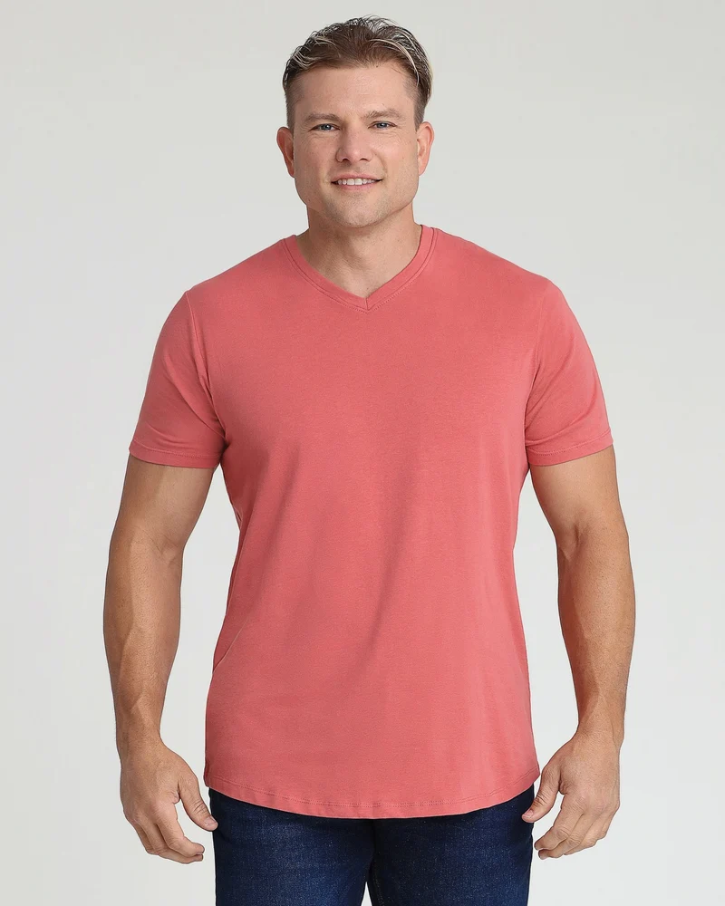 Organic V-Neck T-Shirt (Slim Fit) / Nantucket Red