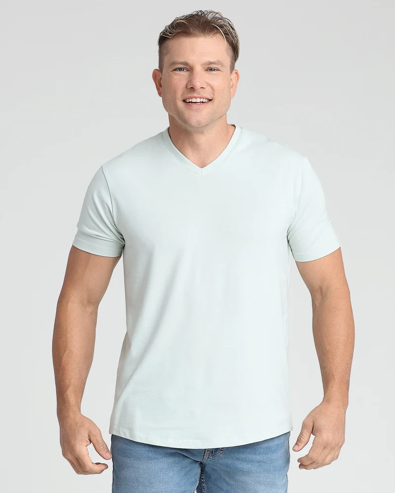 Organic V-Neck T-Shirt (Slim Fit) / Mint