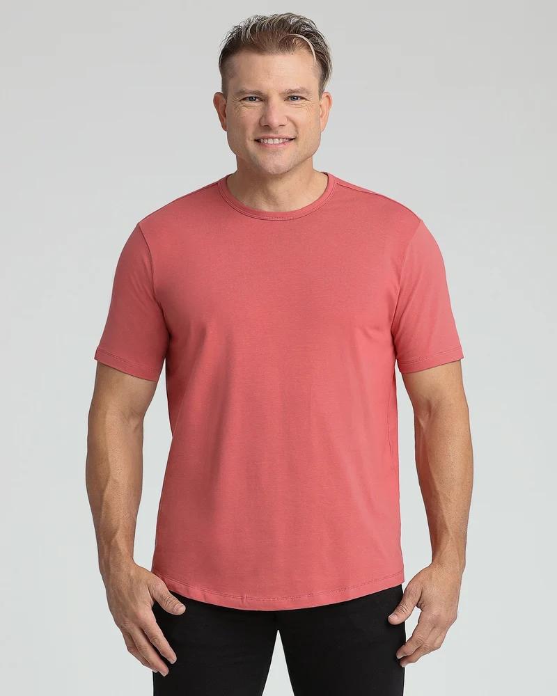 Organic Crew Neck T-Shirt (Slim Fit) / Nantucket Red