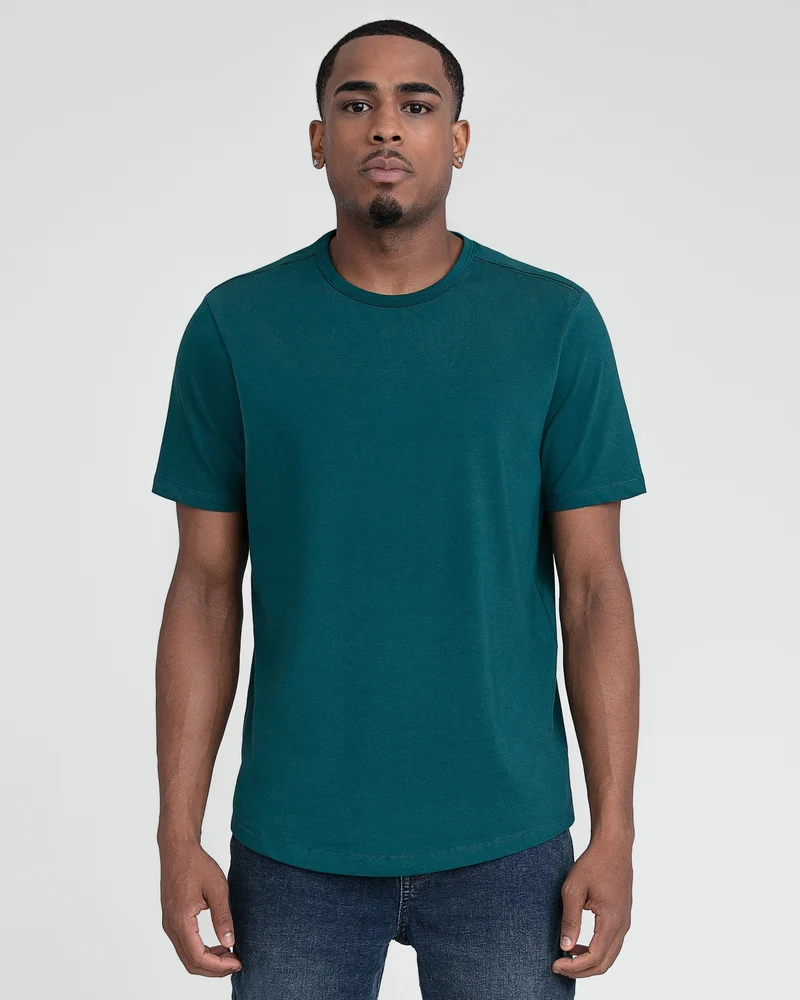 Organic Crew Neck T-Shirt (Slim Fit) / Teal