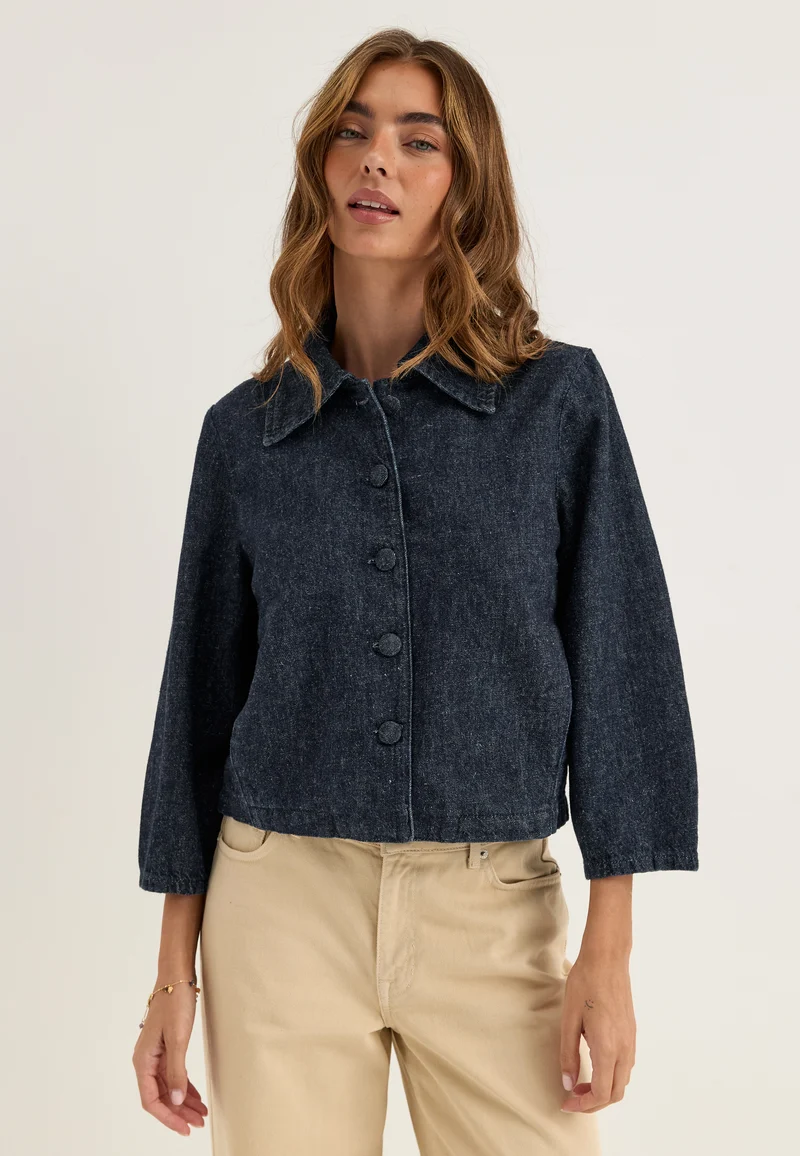 Slfrelaxed Hanny 3/4 DENIM JACKET