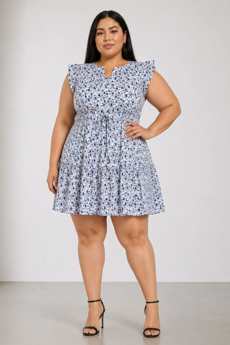 Lunia|Cotton Fit Flare Mini Dress