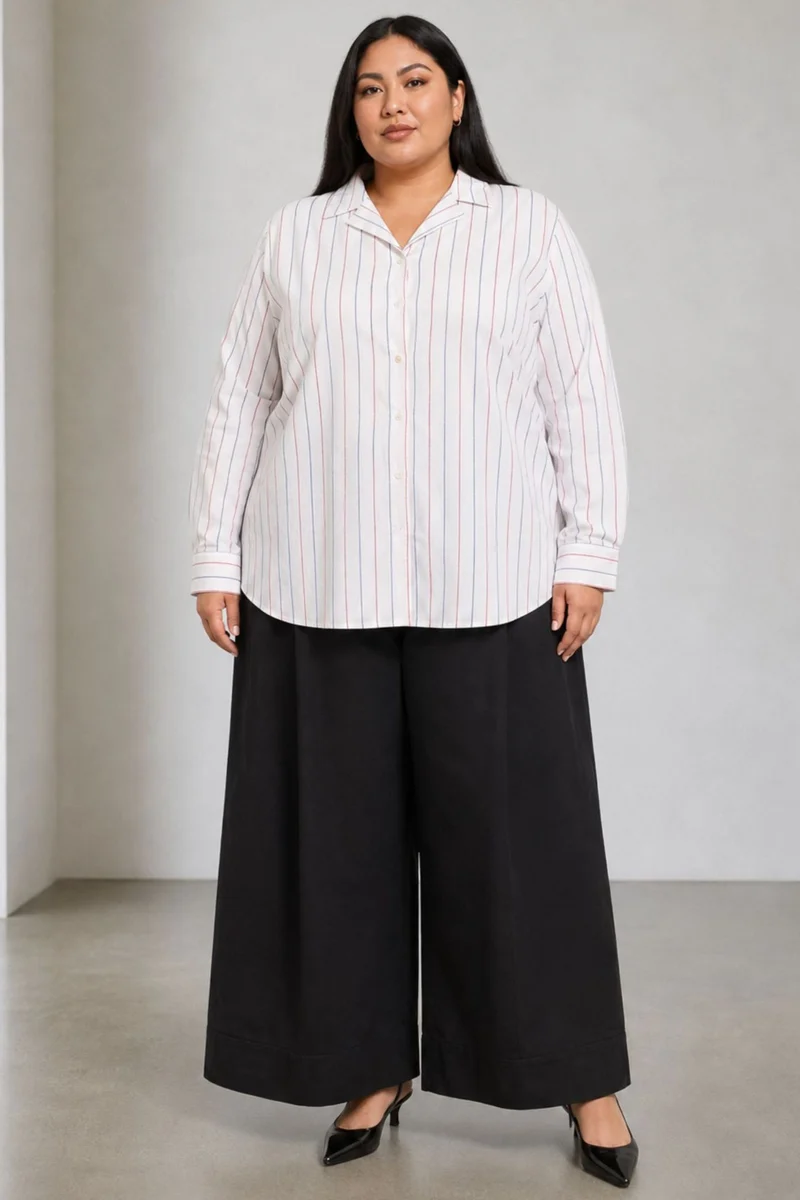 Caira|Cotton Notch Collar Shirt