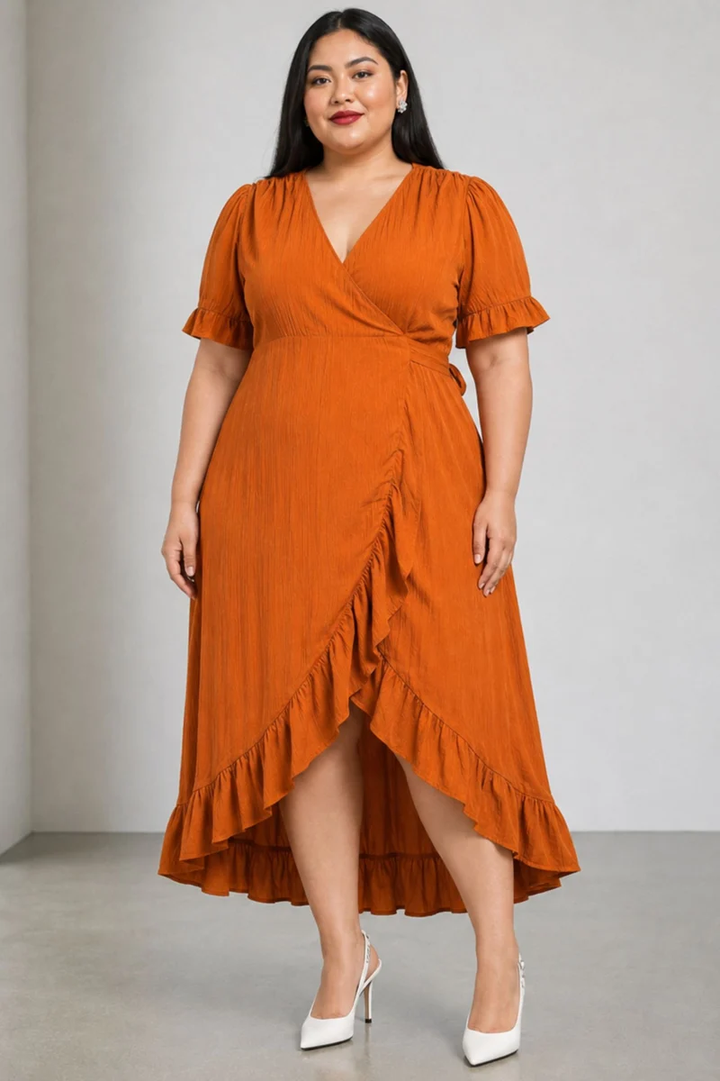 Musto|Viscose Highlow Wrap Dress