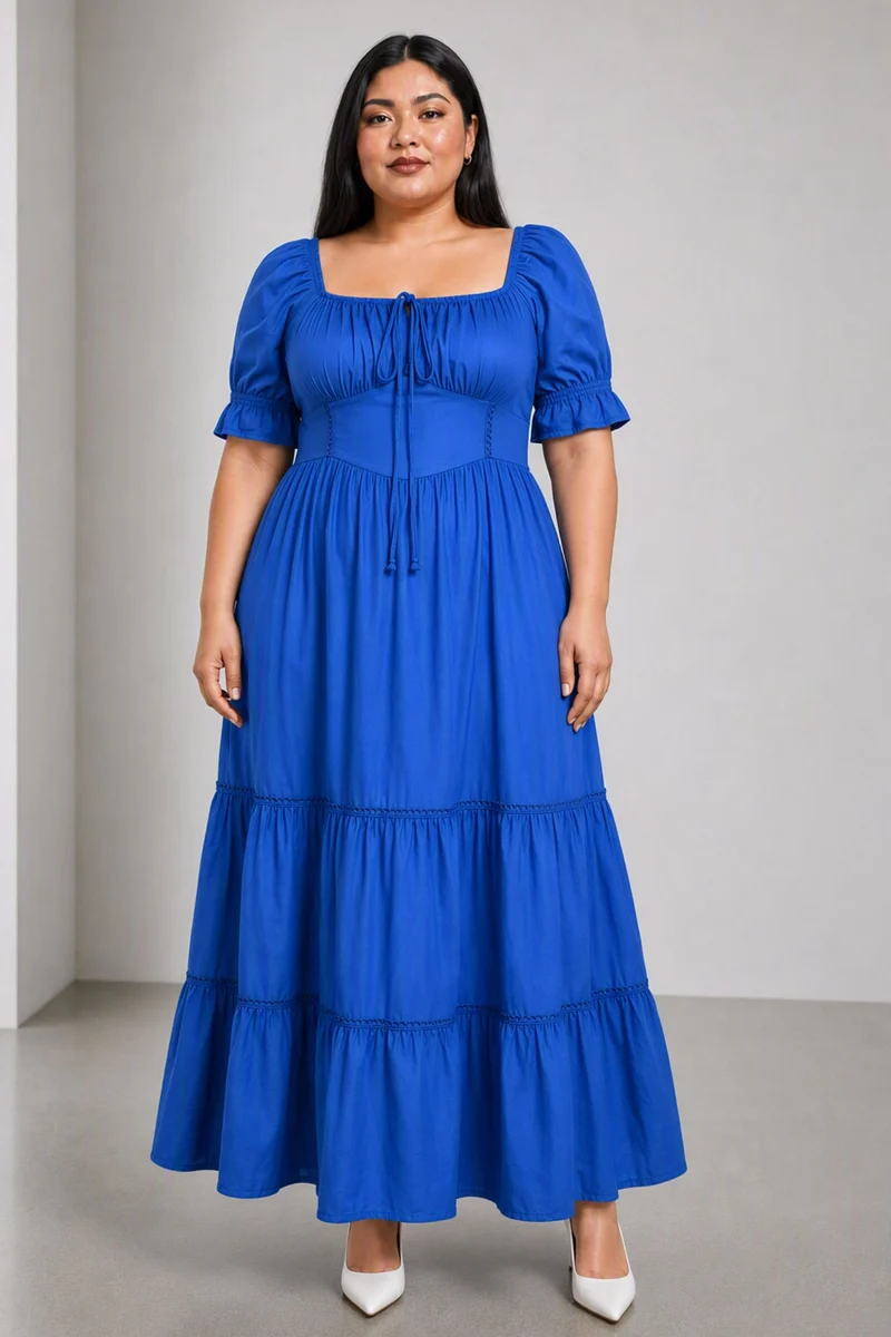 Lunor|Viscose Tiered Maxi Dress