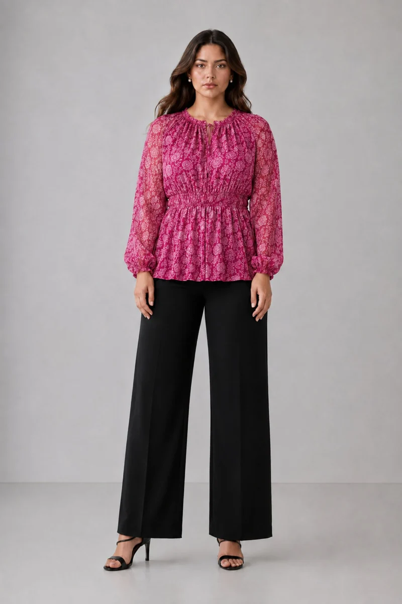 Mariel|Cotton Smocked Waist Top