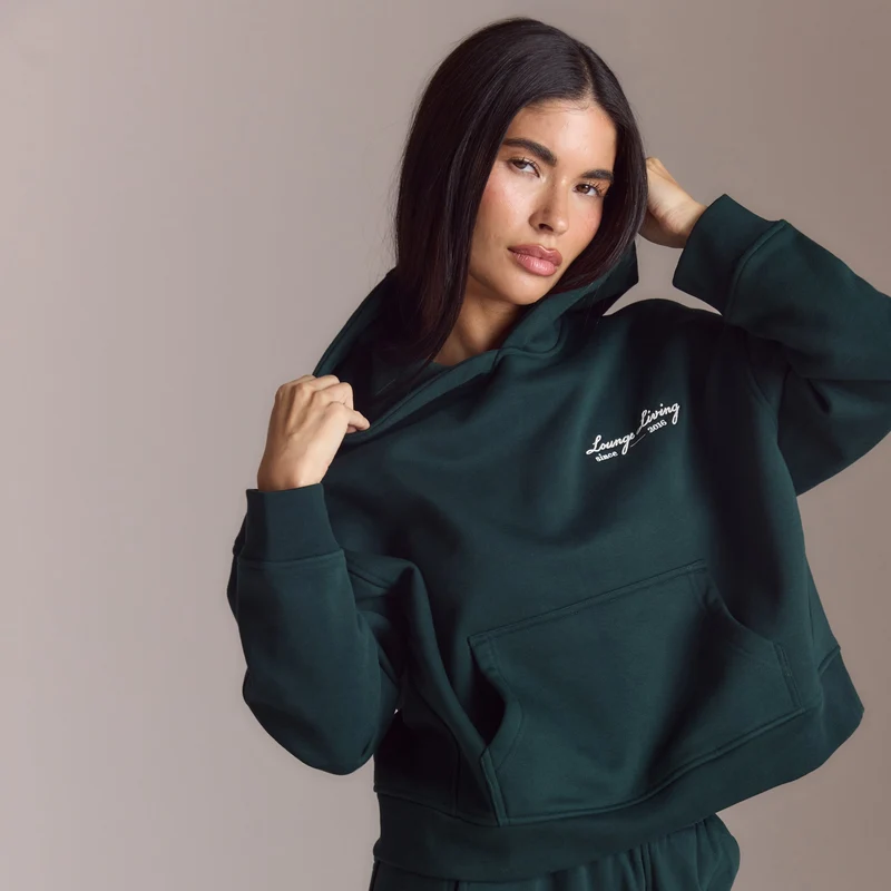 Lounge Living Hoodie - Skogsgrön