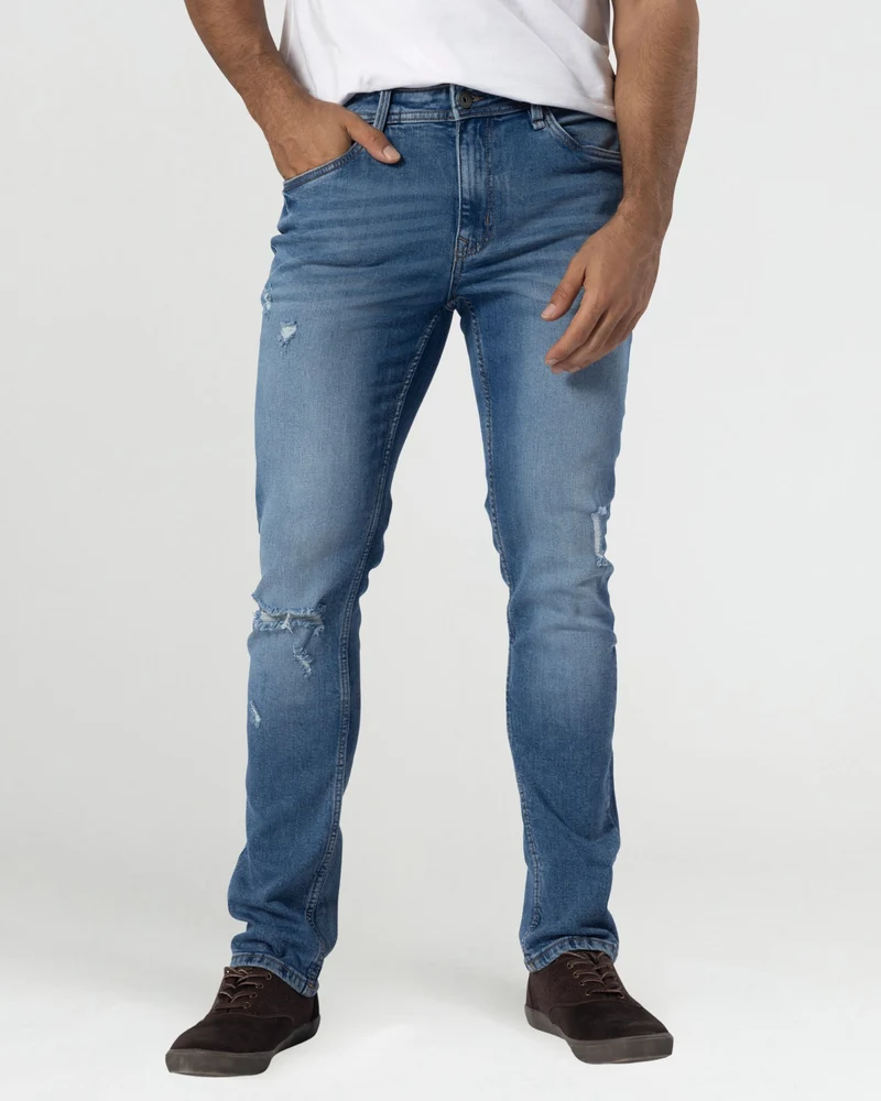 Slim Thick Fit / Glacier (Ripped - Med Blue)