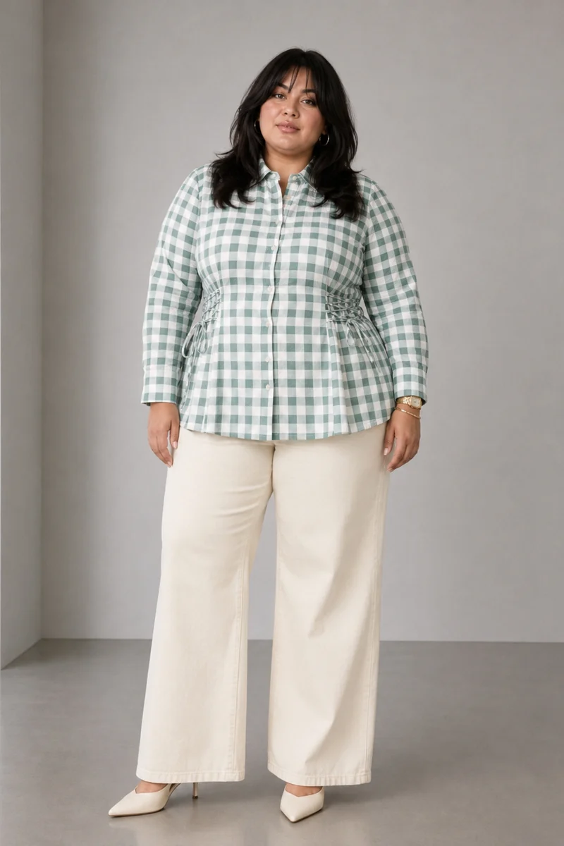 Elowe|Cotton Side Tieup Detail Shirt