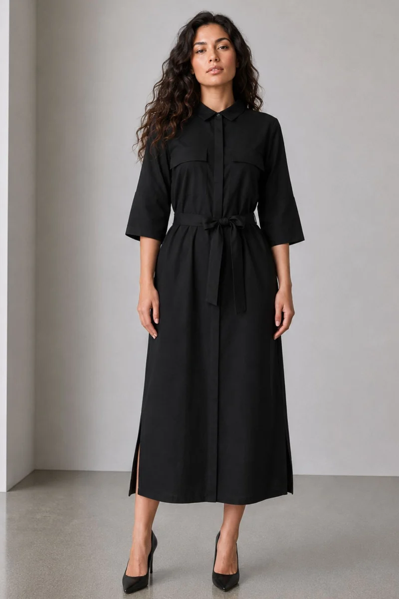 Marlow|Cotton Utility Shirt Dress