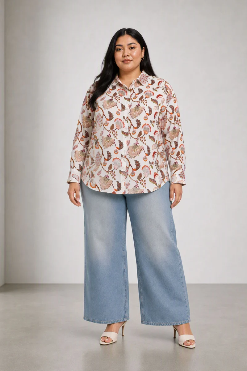 Mavena|Cotton Relaxed Fit Shirt