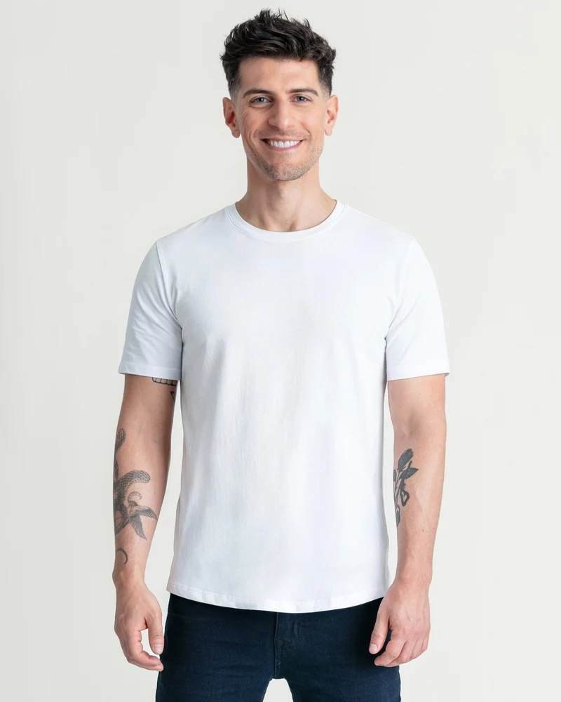Organic Crew Neck T-Shirt (Slim Fit) / White